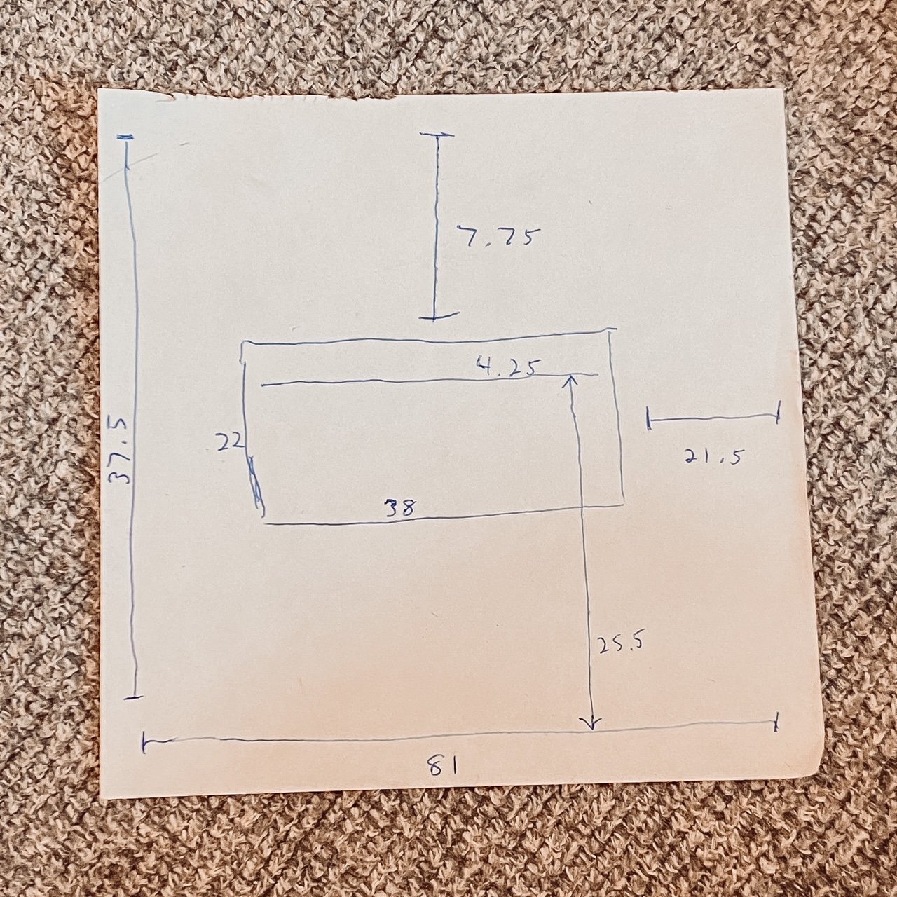 measurement for installing our Samsung Frame TV