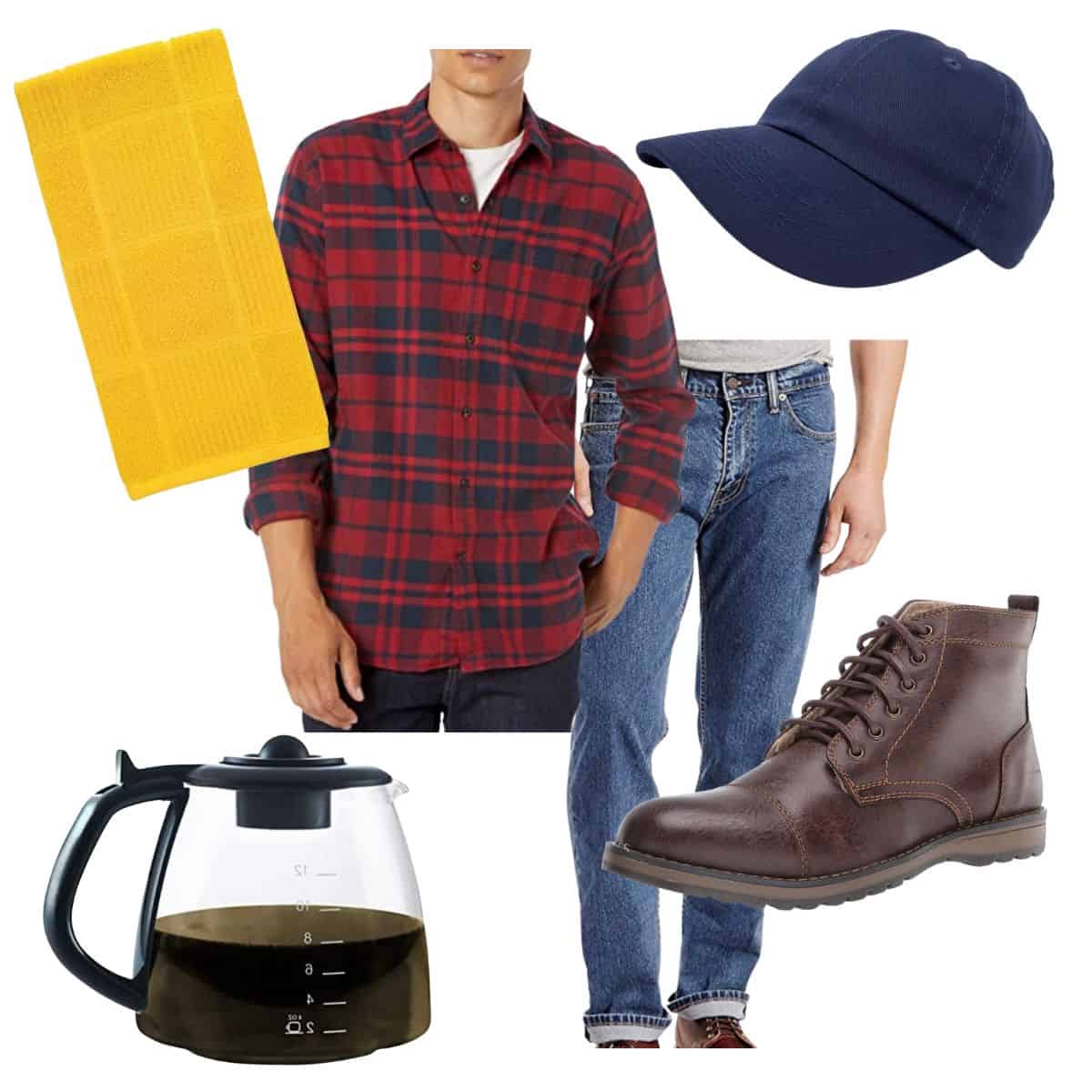 collage of luke danes outfit ideas from gilmore girls.