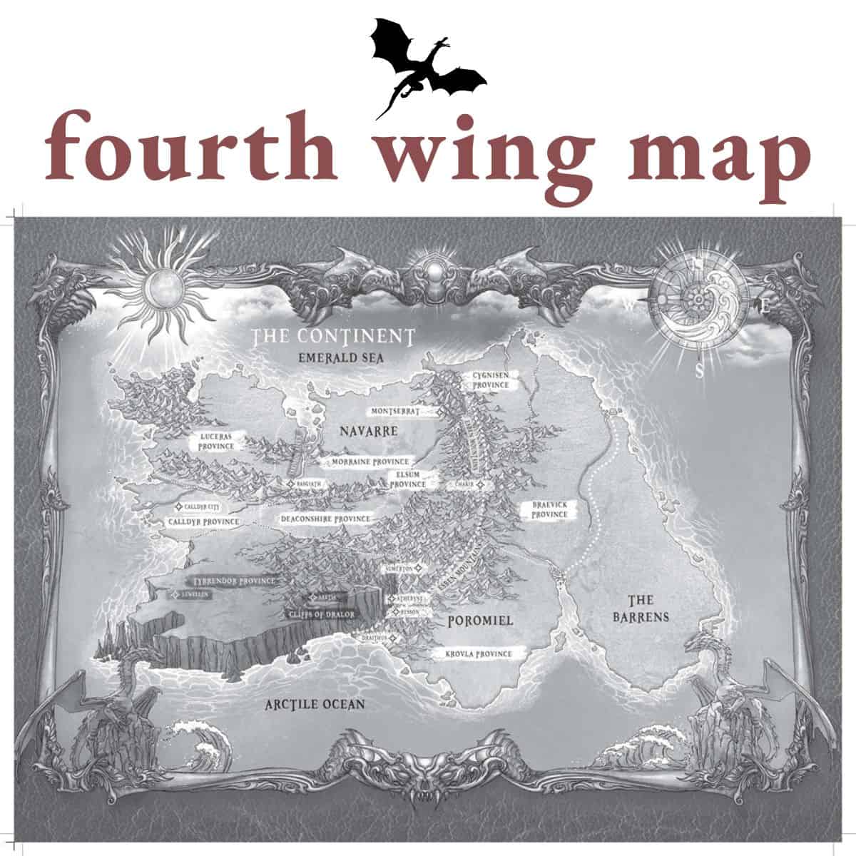 Fourth Wing Navarre Map - Daryn Goldarina