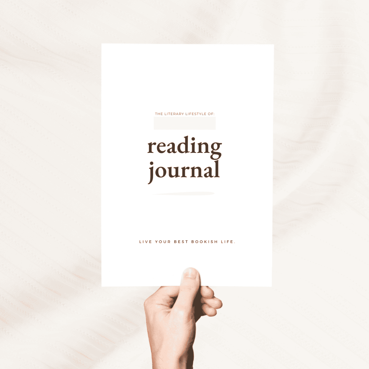 reading journal mockup