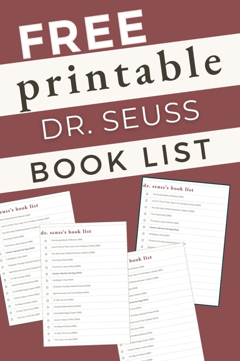 List of Dr. Seuss Books in Order (With Printable PDF Checklist)