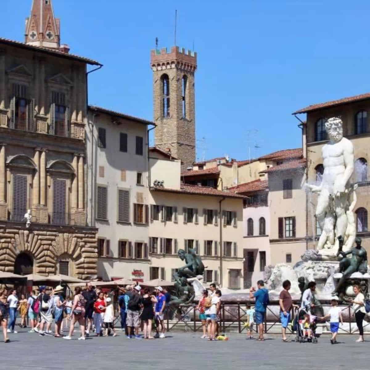 Piazza Della signoria in Florence Italy.