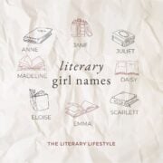 infographic of best literary girl names.