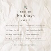 infographic of most popular bookish holidays 2025.