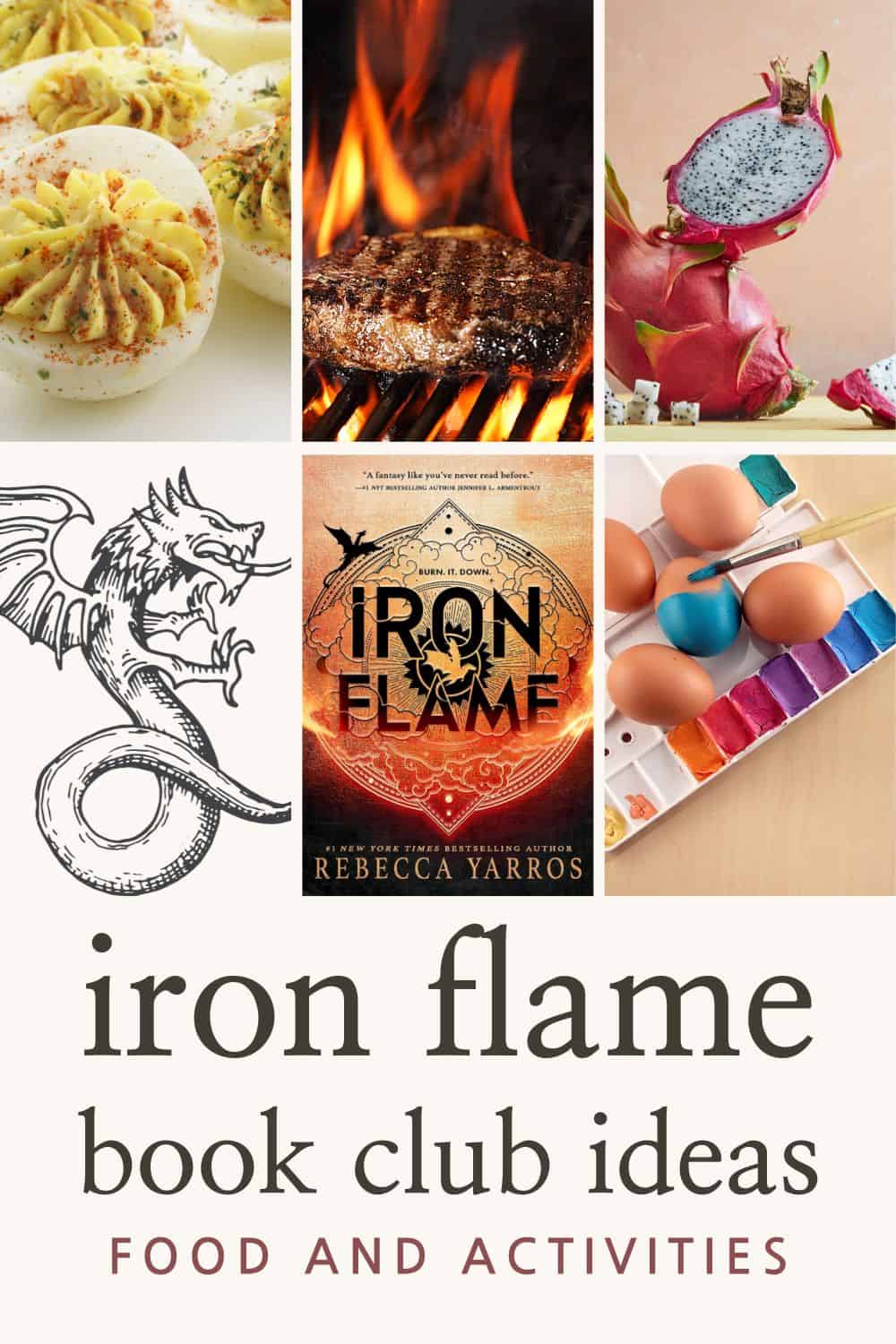 Iron Flame Book Club Ideas: Food and Activities.