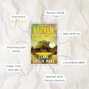 infographic book review of broken country by clare leslie hall.