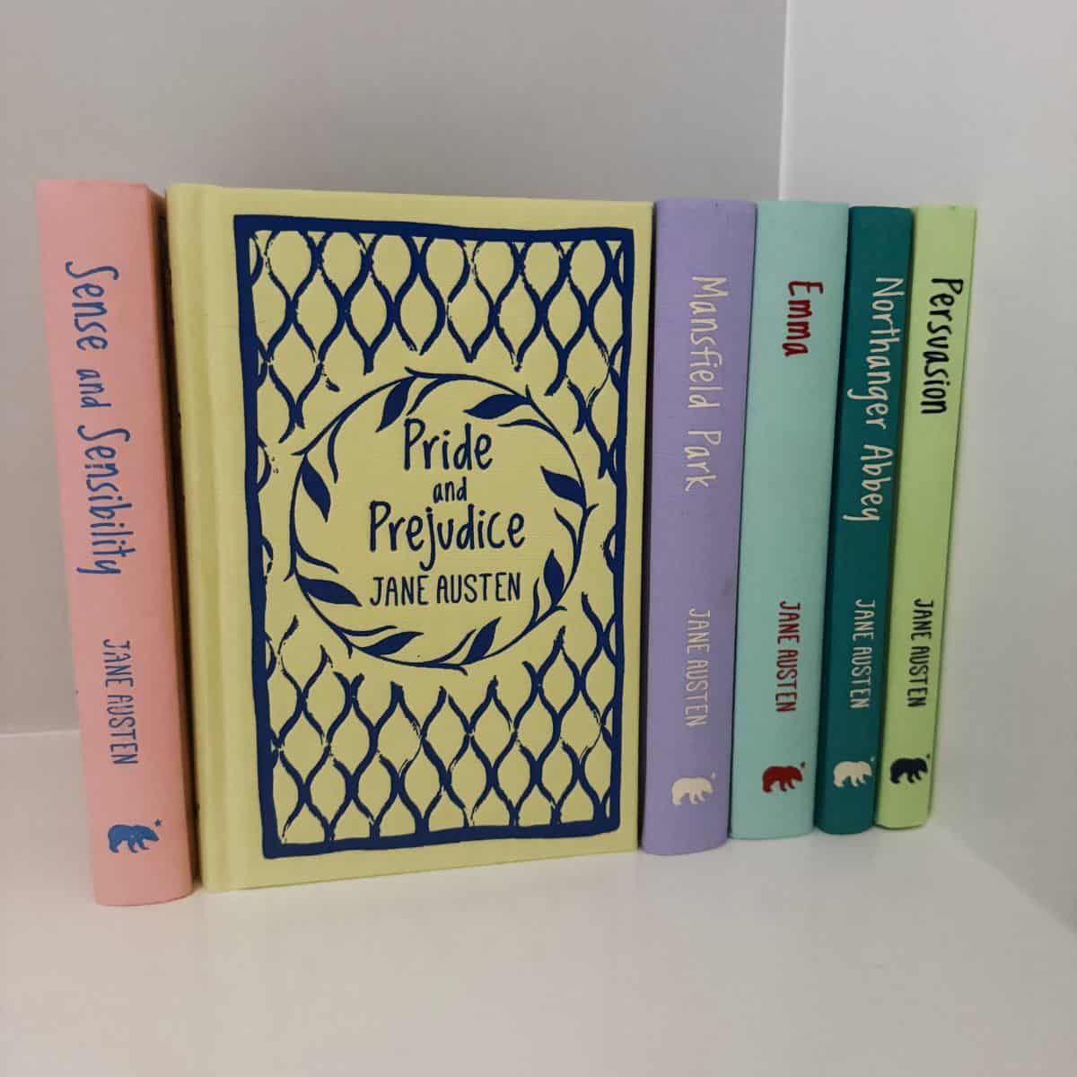 pride and prejudice by jane austen with all her other books.