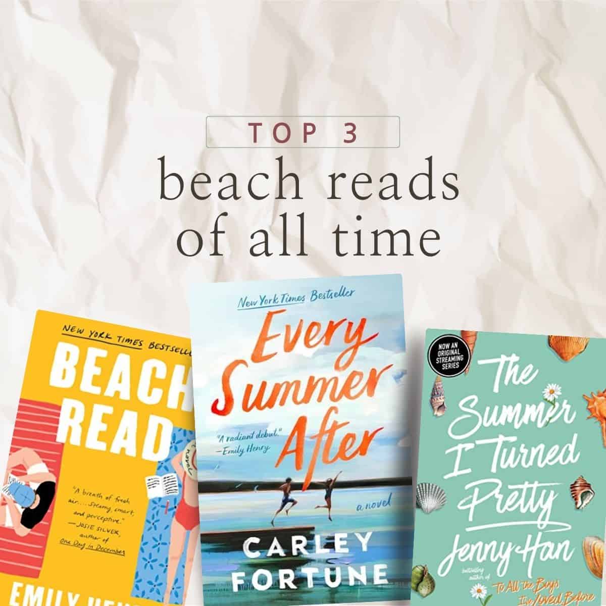 infographic of the top 3 beach reads of all time.