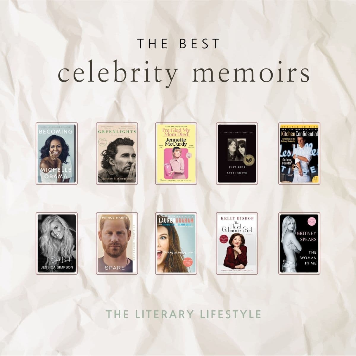 infographic of the best celebrity memoirs.