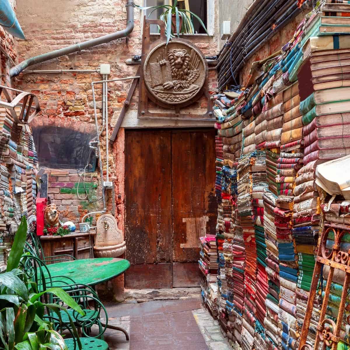 libreria acqua alta in venice, italy.